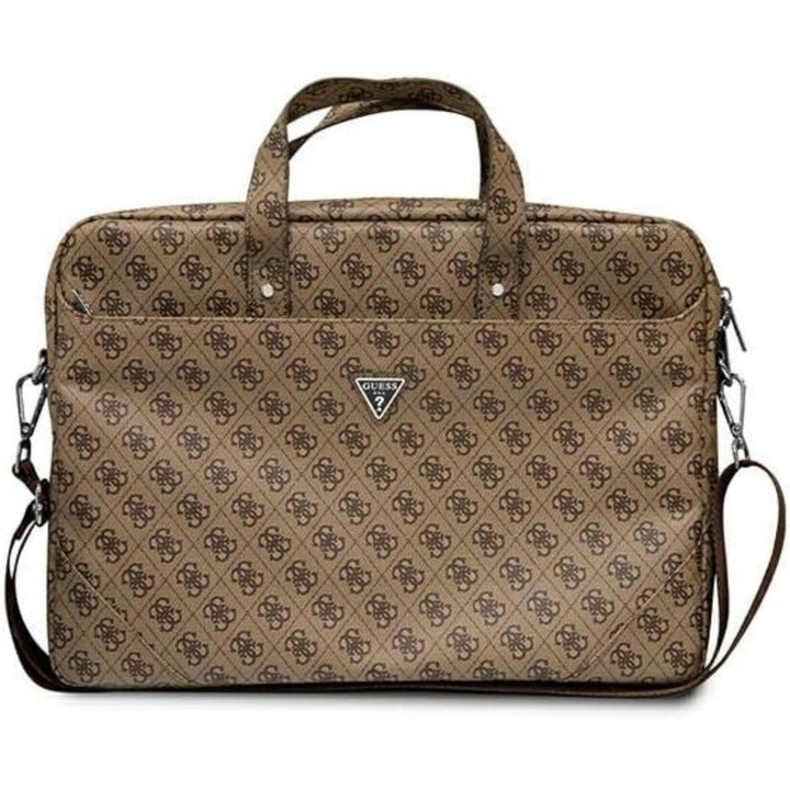 GUESS Unisex Saffiano 4g Hot Stamp Triangle Logo Tasche, Braun
