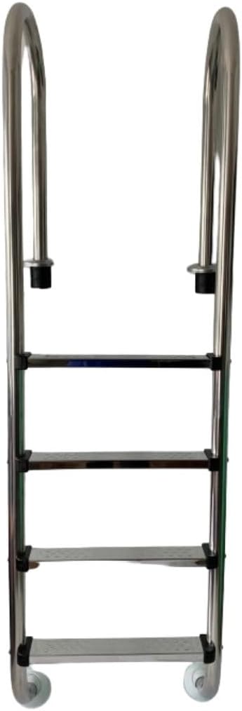 EVOLUTION 4E Einbauleiter eng 4-stufig V2A Edelstahl Pool Handlauf