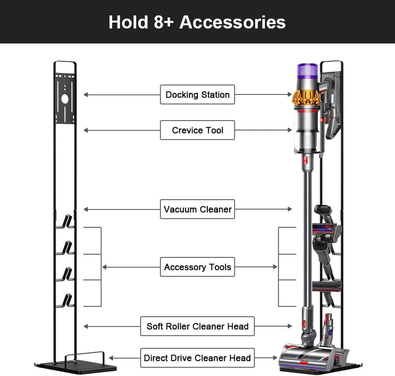 Ständer für Dyson Akkusauger V15 V12 V11 V10 V7 V8 mit Rädern, Metallständer Staubsaugerhalter Halte