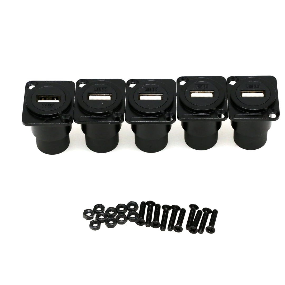 USB 2.0 Typ D Metallstecker Buchse zu Buchse Modulstecker USB Stecker Buchse Panel Montage USB 2.0 f