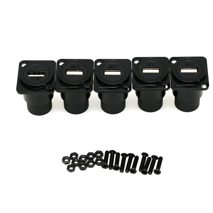 USB 2.0 Typ D Metallstecker Buchse zu Buchse Modulstecker USB Stecker Buchse Panel Montage USB 2.0 f