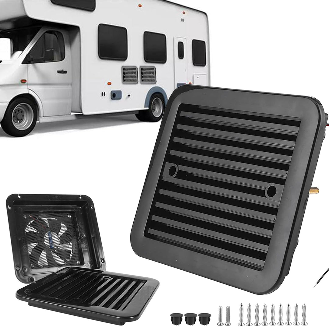 AUTOXBERT Lüftungsventilator für Wohnwagen, 2,4W 12V Lüftungsventilator geräuscharmes Lüftungsgebläs