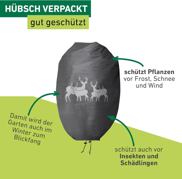 Windhager Winter-Deko-Vlieshaube Protect XXL, Kälteschutz, Frostschutz, Gartenvlies, Abdeckvlies, Hi