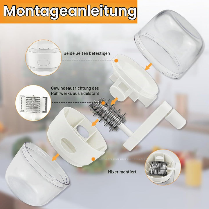 Nussmühle Manuell, Klein Nussmühle mit Handkurbel mit 20 Stk Versiegelter Beutel und 1 Stk Messlöffe