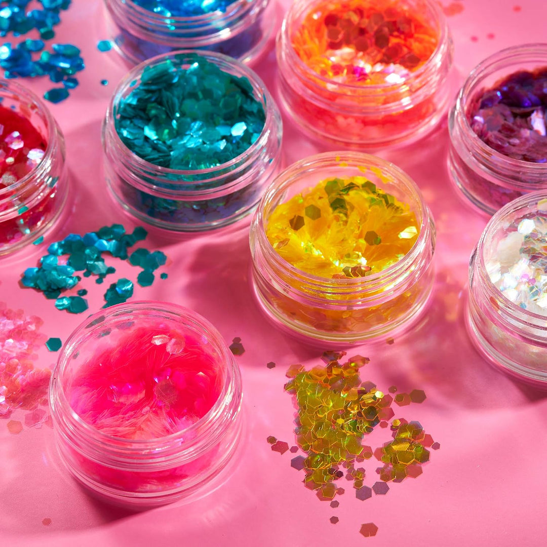 Schillernder grober Glitzer von Moon Glitter - 100% kosmetische Glitzer für Gesicht, Körper, Nägel,