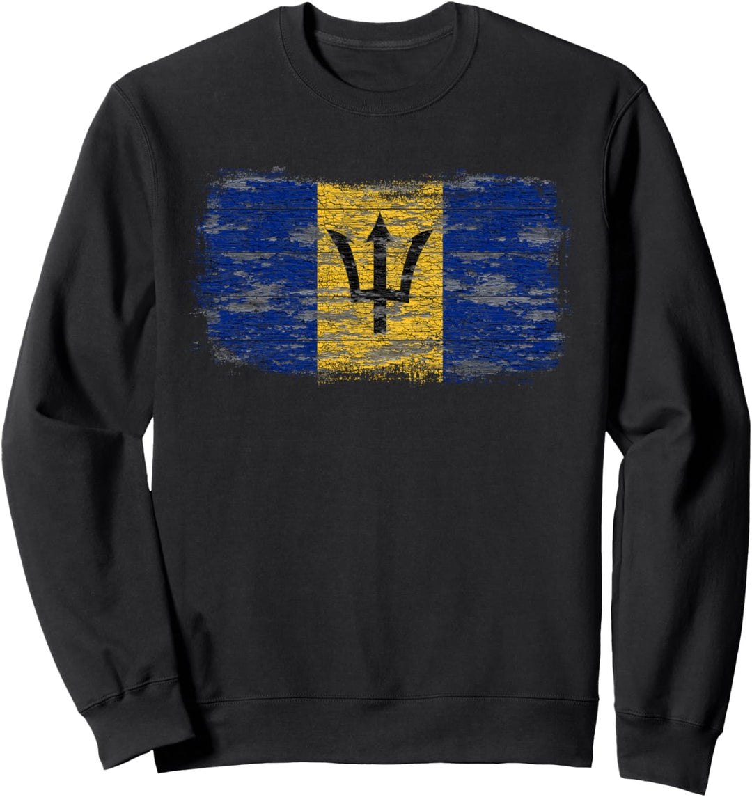 Rustikale Nationalflagge von Barbados Sweatshirt