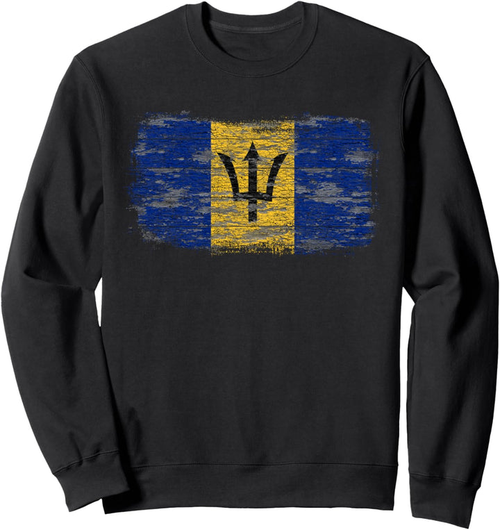 Rustikale Nationalflagge von Barbados Sweatshirt