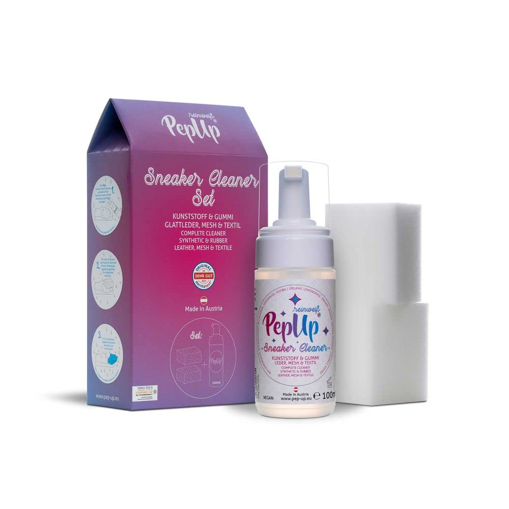 Pep*Up Sneaker Cleaner Set inkl. 2 Schwämme | Sportschuhe | Reinigung | Tunschuhe | Vegan | Bio | Ma