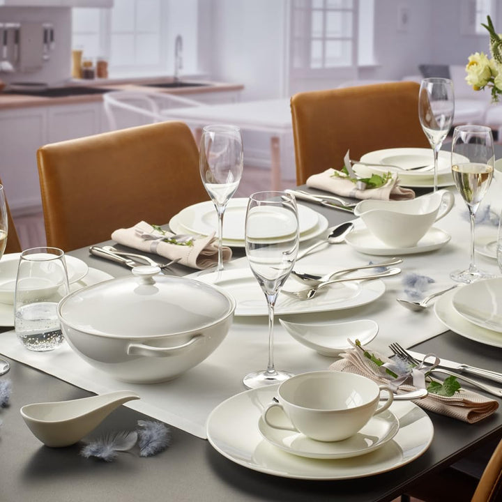 Villeroy &amp; Boch 10-4545-3070 Anmut Terrine 2.20 L, Porzellan, Weiss, 44.5 x 33.2 x 4 cm, 1 Einheiten