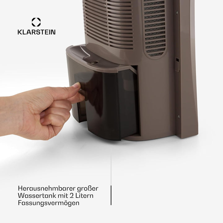 Klarstein Drybest 2000 2G Luftentfeuchter - 700 ml/Tag Raumentfeuchter, Dehumidifier mit 70 W Leistu
