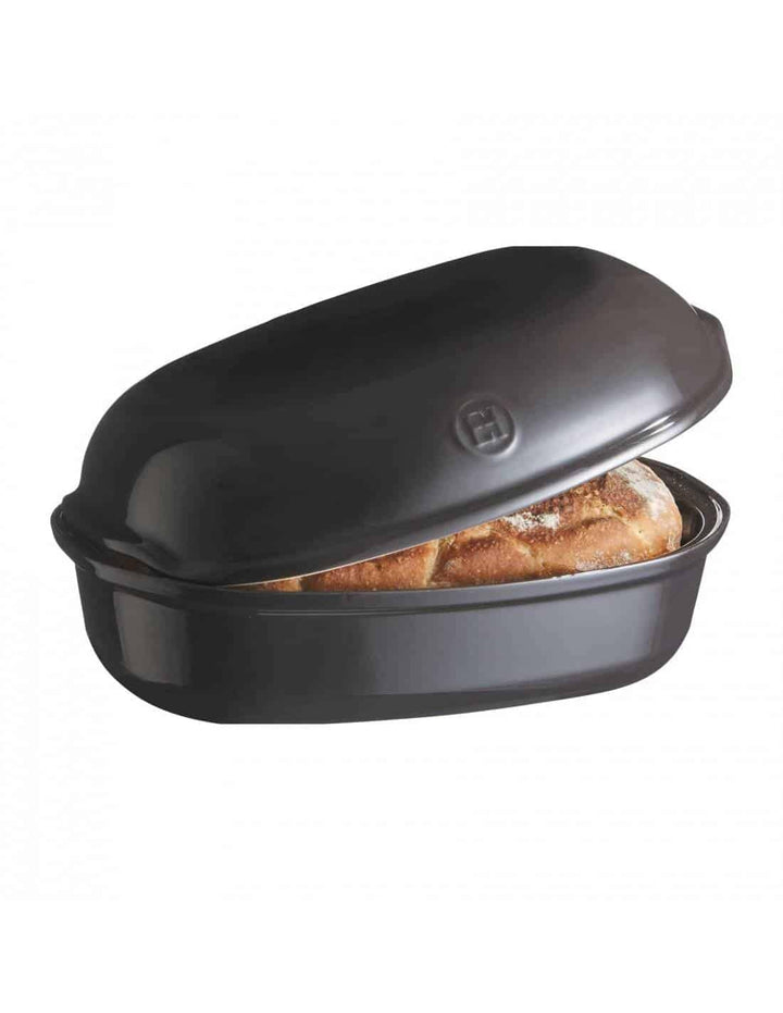 Emile Henry EH799501 Brot, Keramik, Kohlschwarz, 5 Liter Dunkelschwarz., Dunkelschwarz.