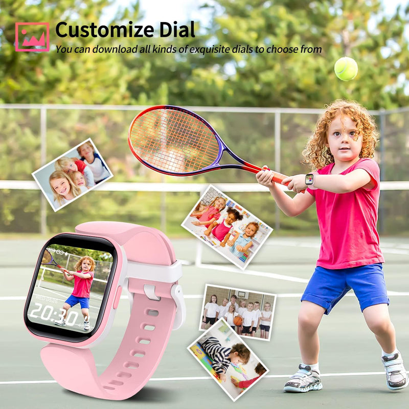 Dwfit Smartwatch Kinder,Fitness Tracker mit Pulsmesser Stoppuhr Fitness Uhr Kinder Uhr Kinder Gesche