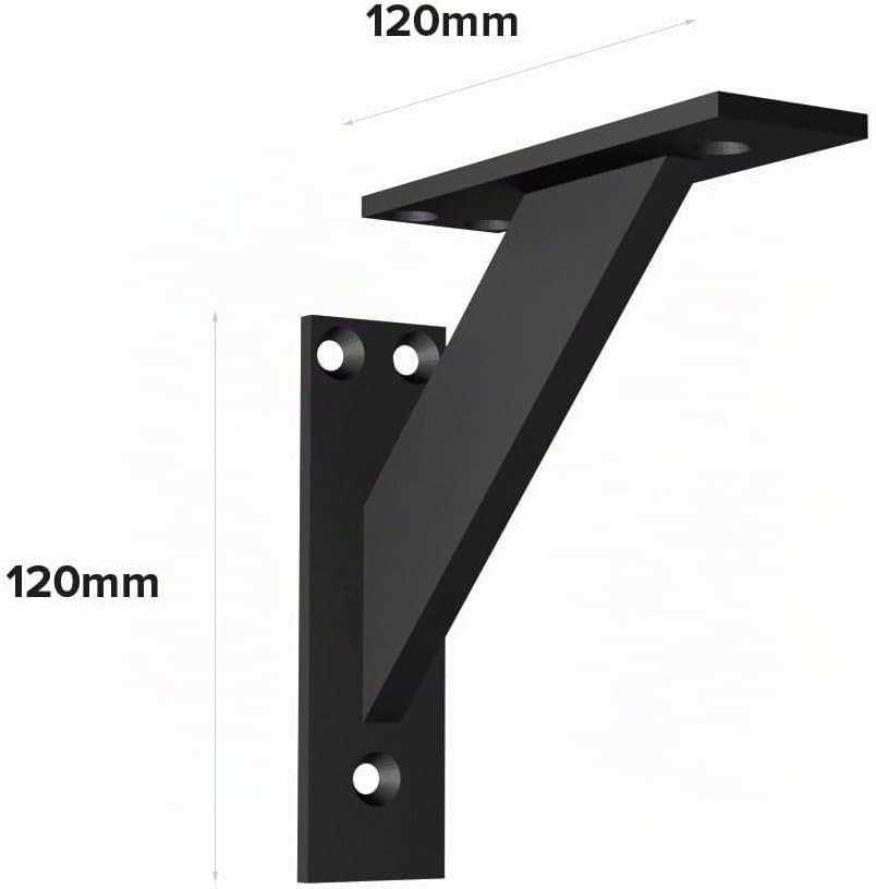 Alusfera Regalhalterung - Dekorative Regalwinkel - Regalhalter 120 mm - Wandregal Halterung - Langle