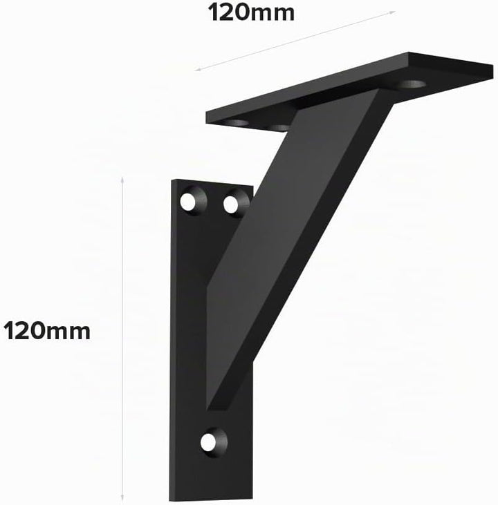 Alusfera Regalhalterung - Dekorative Regalwinkel - Regalhalter 120 mm - Wandregal Halterung - Langle