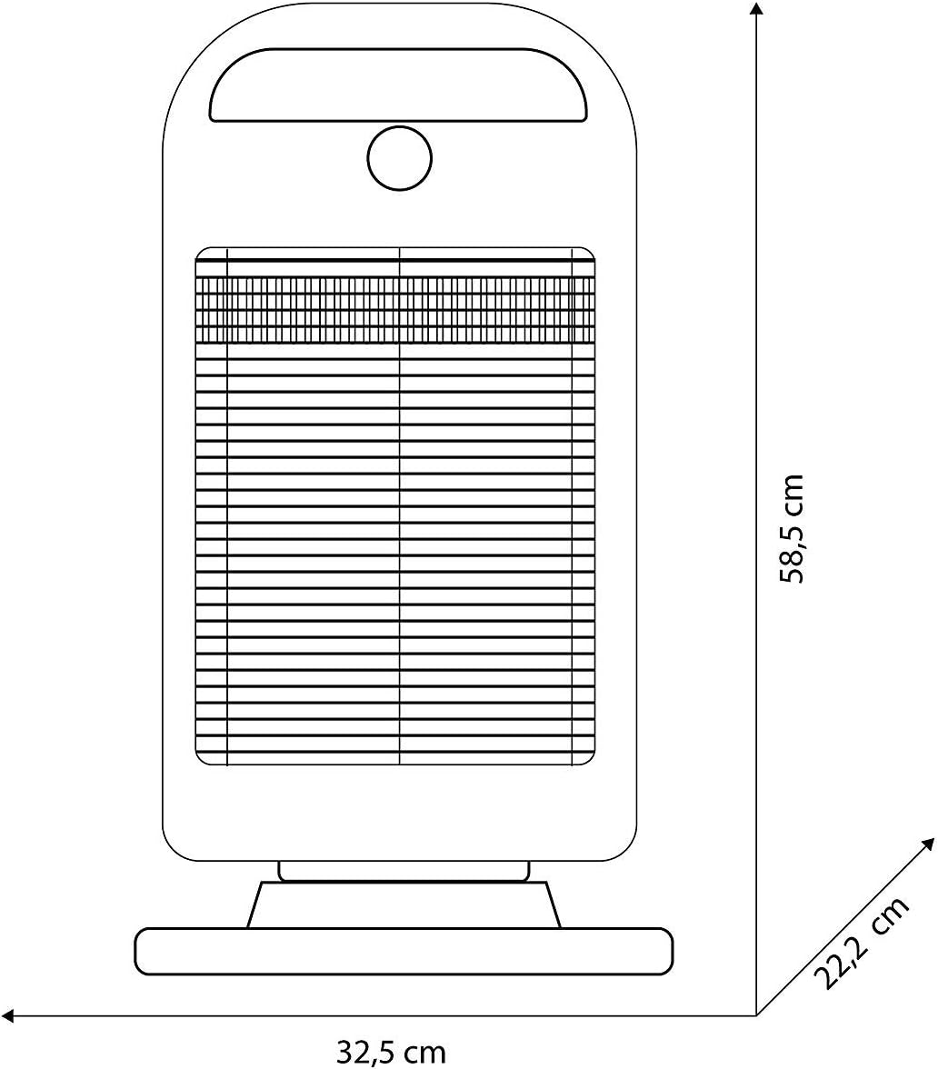 Olimpia Splendid 99396 Solaria Evo S Halogen Heizstrahler 1200 W , 45 m³, Grau Halogen Grau, Halogen