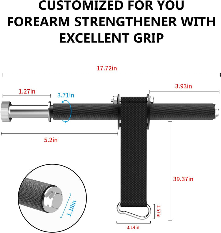 Handgelenk- und Unterarmtrainer, Handgelenkrolle & Unterarmkräftiger für Training und Workout, ideal
