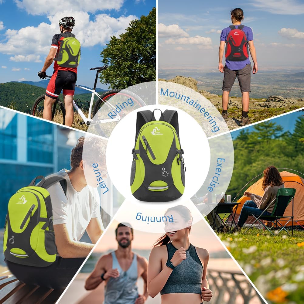 flintronic Wanderrucksack Klein Damen Herren, 20L Faltbarer Rucksack Ultraleicht für Kinder, Wasserd
