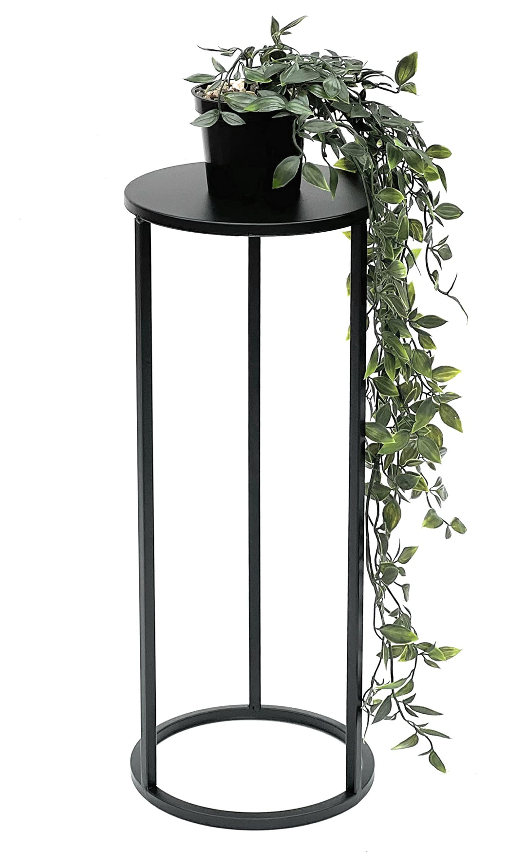 DanDiBo Blumenhocker Metall Schwarz Rund 50-70 cm Blumenständer Beistelltisch 96316 Blumensäule Mode
