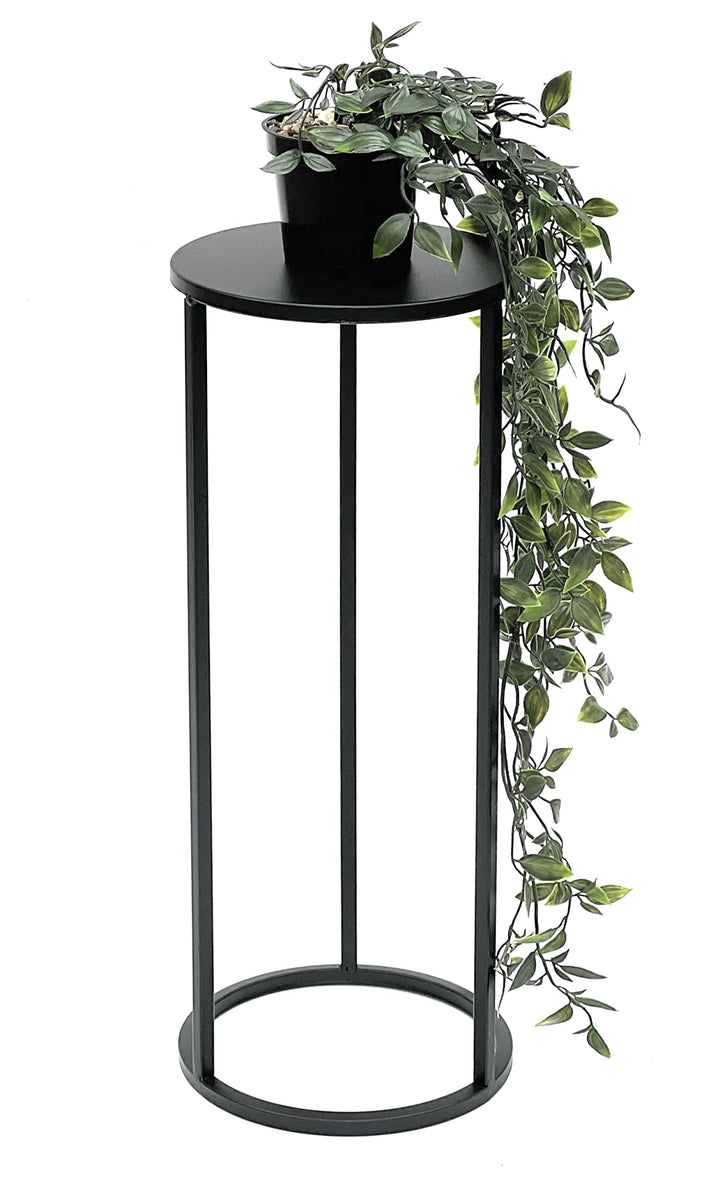 DanDiBo Blumenhocker Metall Schwarz Rund 50-70 cm Blumenständer Beistelltisch 96316 Blumensäule Mode