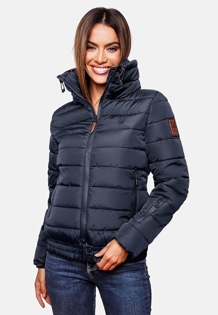 MARIKOO Damen Winter Steppjacke Poison XS-XL XS Blau, XS Blau