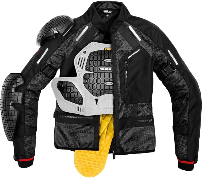 SPIDI Tech Armor Textil Motorradjacke schwarz M