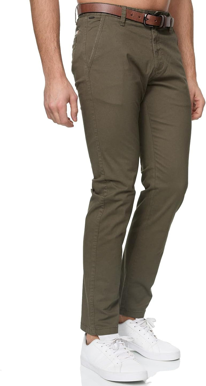 Indicode Herren Gower Chinohose Stretchhose | Chino Herrenhose Super Stretch Stoffhose 31W / 32L Arm