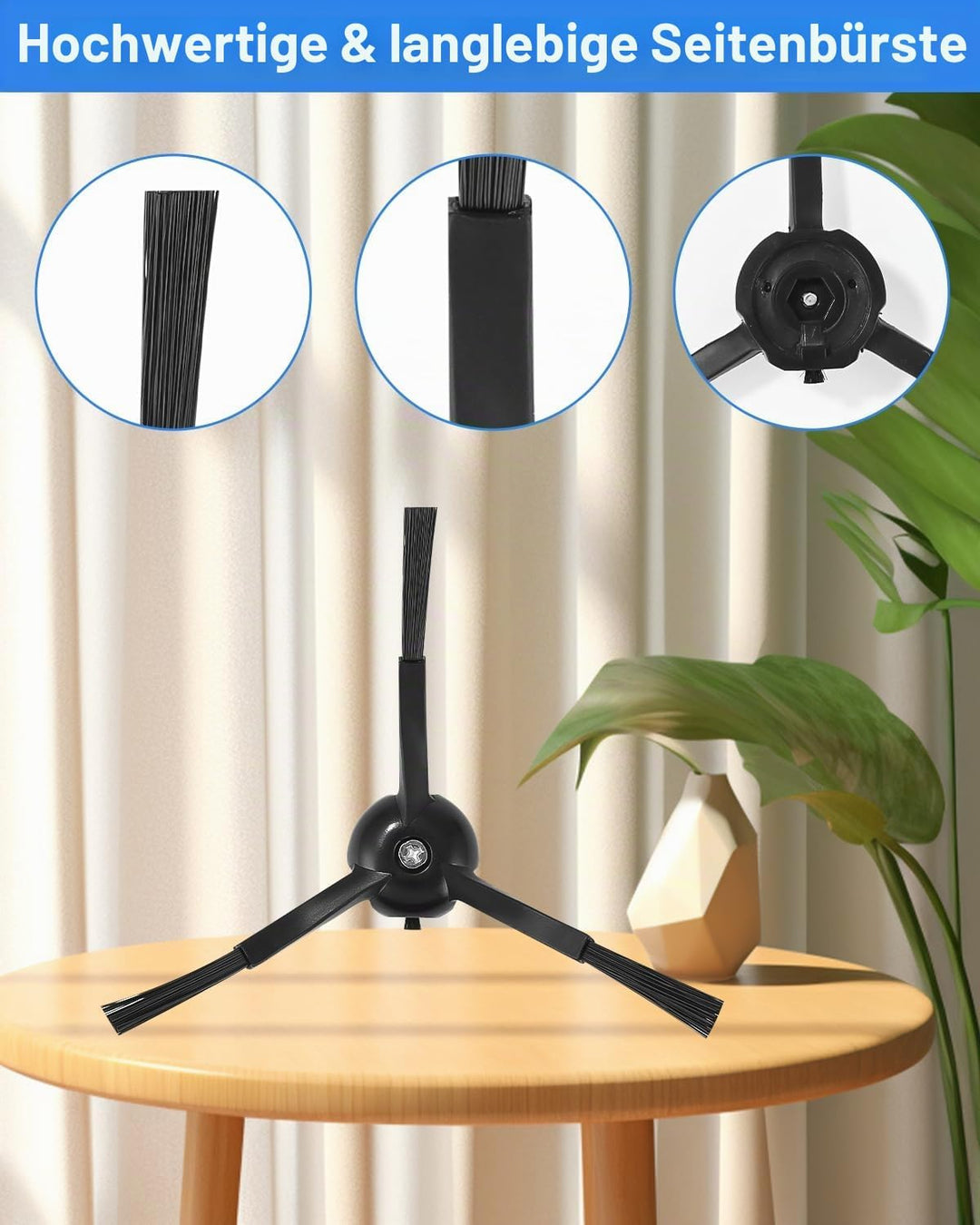 Zubehörset für Roborock Q5 Pro/Q5 Pro+/Q8 Max+/Q8 Max Saugroboter, 2 Hauptbürste, 4 Hepa-Filter, 6 W