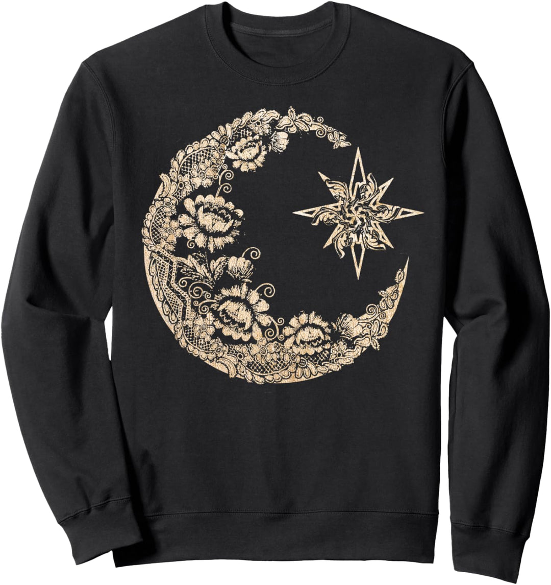 Trendy Lace Moon With Star Sweatshirt