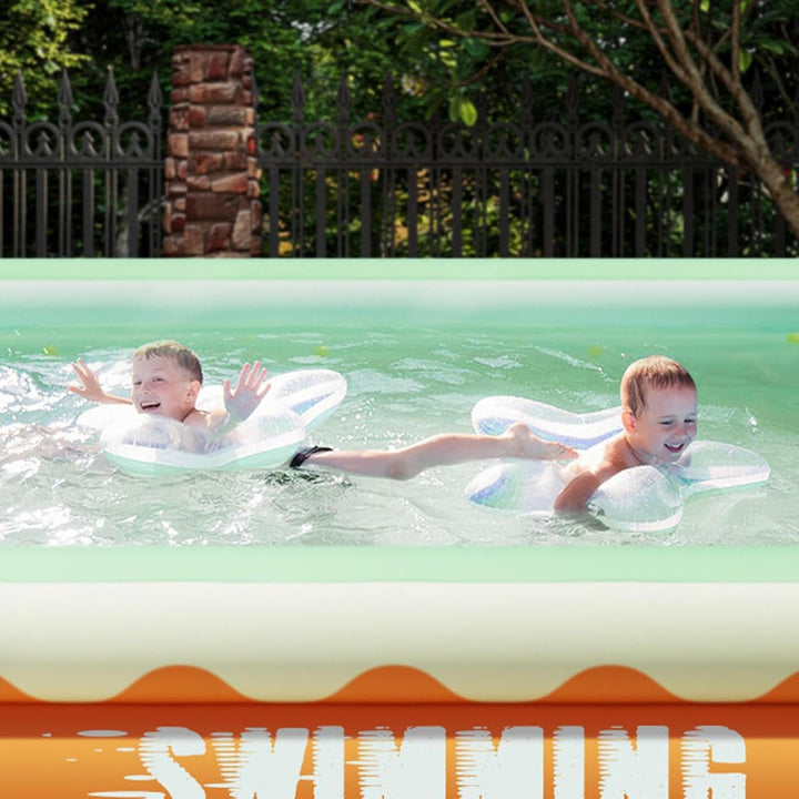 210x140x60cm Aufblasbarer Pool Rechteckig, Aufblasbares Schwimmbad, Planschbecken, Familienpool, Kin