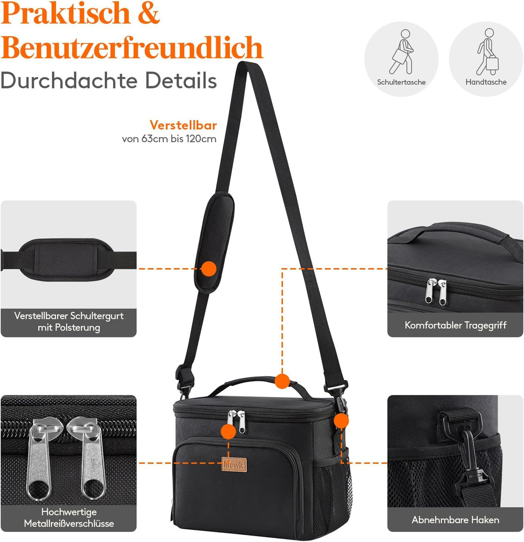 Lifewit Isolierte Kühltasche, Wiederverwendbare Lunchtasche, Tragbare Kühlbox, weiche Tragetasche, a