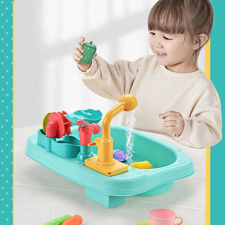 Spielspüle mit fliessendem Wasser – Spülmaschine Spielzeug mit fliessendem Wasser | schwimmendes Spi