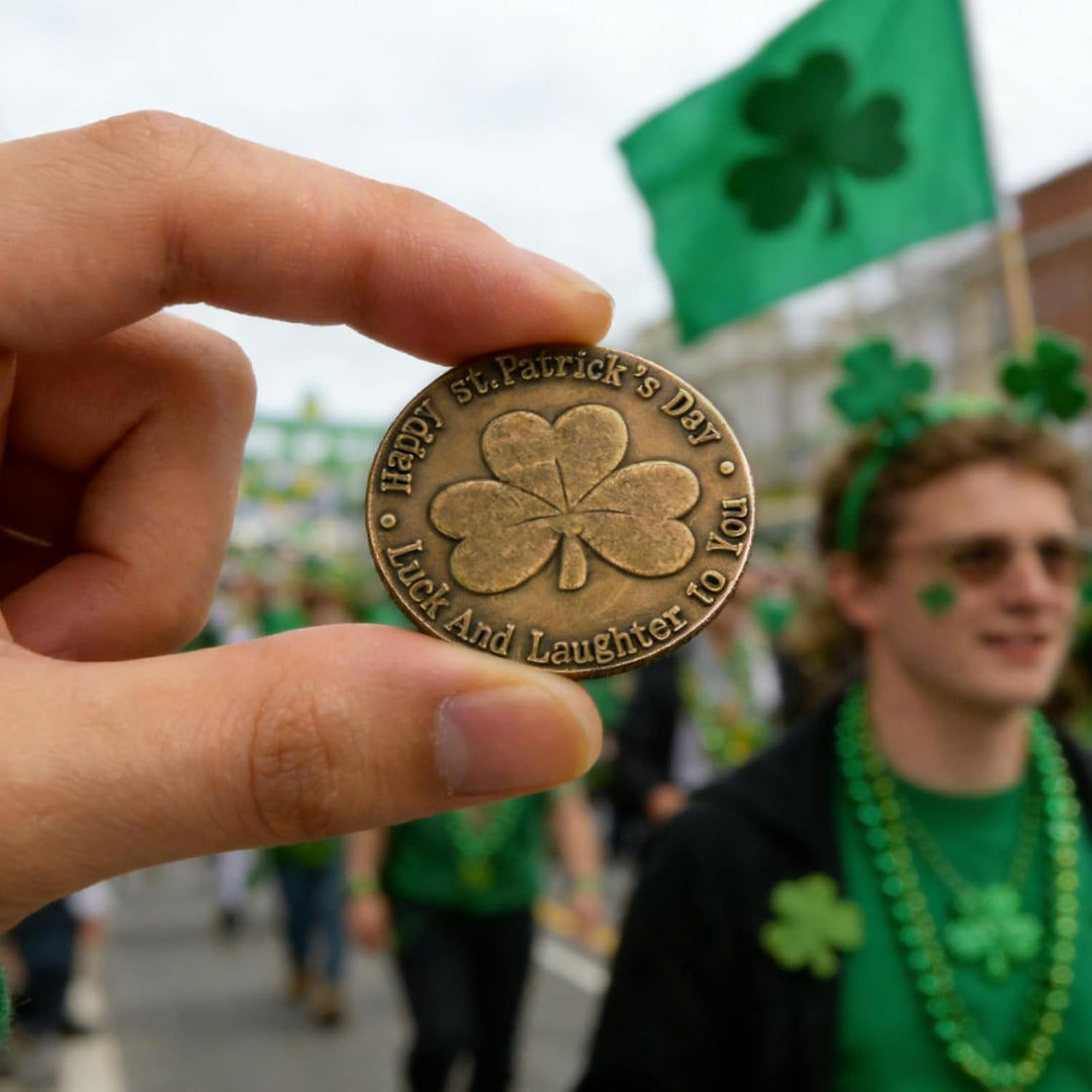 ZUCOS St. Patrick's Day-Münzen, Goldmünzen-Set, Metall Goldtaler Deko Dublonen für DND Brettspiele,