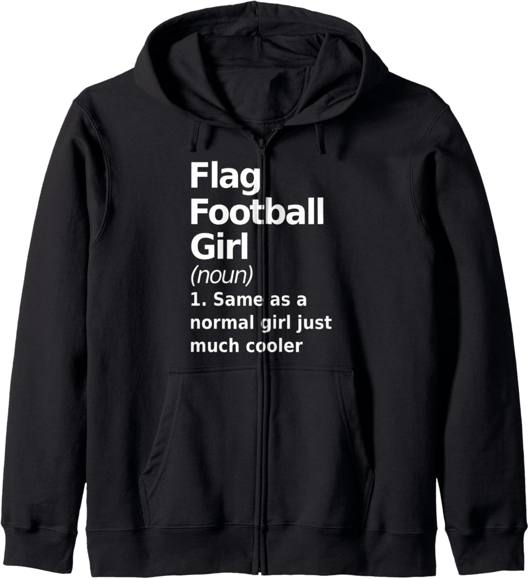 Flaggen-Fussball-Mädchen-Definition lustig Kapuzenjacke