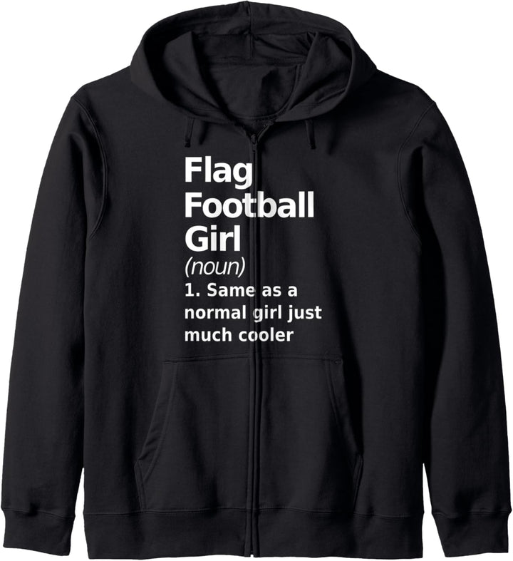 Flaggen-Fussball-Mädchen-Definition lustig Kapuzenjacke