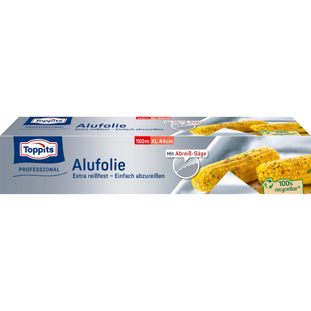 Toppits Alufolie 150 m extrabreit, 1er Pack (1 x 1 Stück)