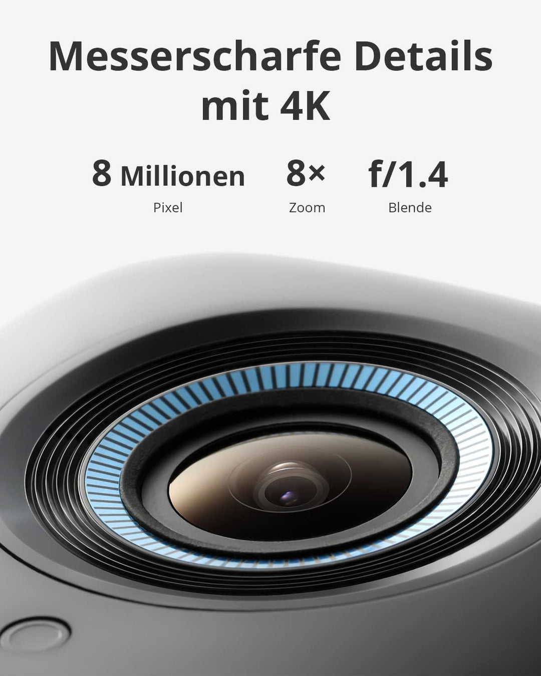 eufy Security eufyCam S300 3C, Überwachungskamera aussen,4K kabellose Überwachungskamera mit Gesicht