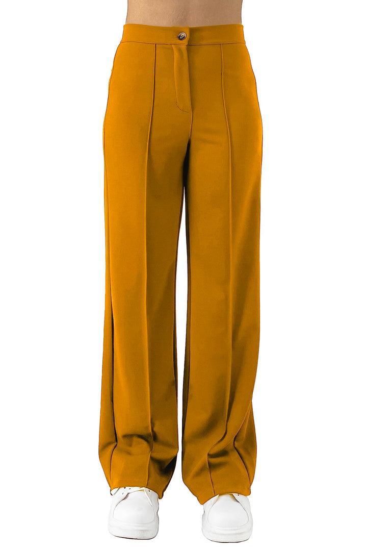 Jophy & Co. Damenhose mit weitem Bein (Artikelnr. 6554) L Senf, L Senf