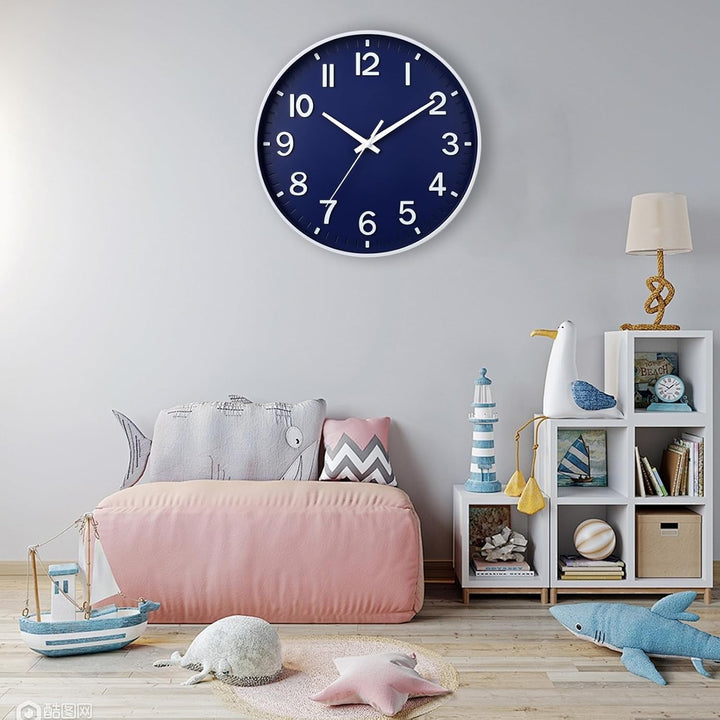 HZDHCLH 30cm Lautlos Wanduhr Schleichende Sekunde mit Arabisch Ziffer ohne Ticken für Dekoration Woh