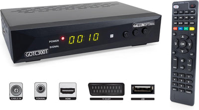 GALLUNOPTIMAL Combo-Receiver DVB-C & DVB-T2 H265 mit Auto Installation & Aufnahmefunktion geeignet f