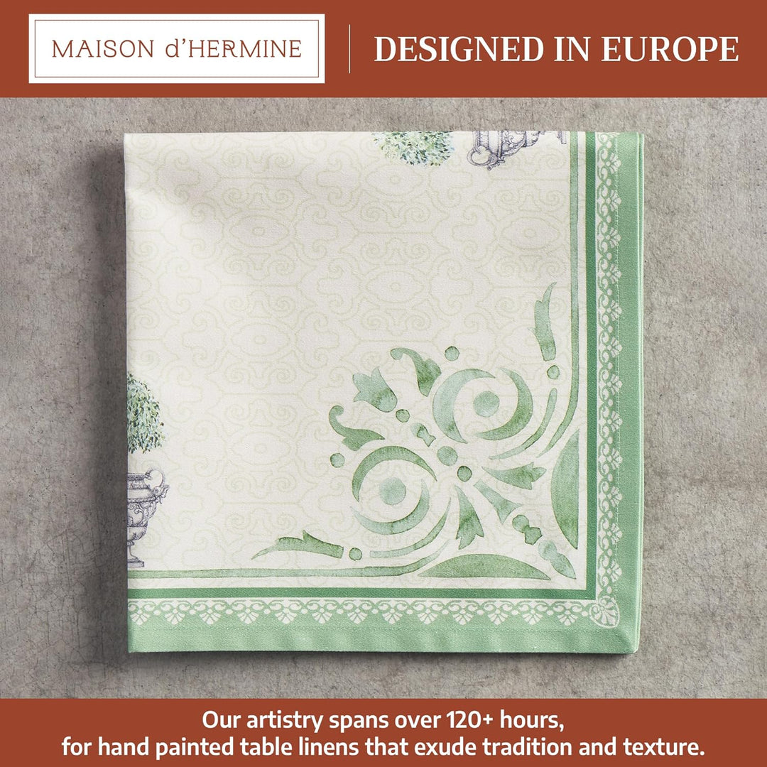 Maison d'Hermine Stoffservietten, 4er-Set, 100% Baumwolle, wiederverwendbar, quadratisch, waschbar,