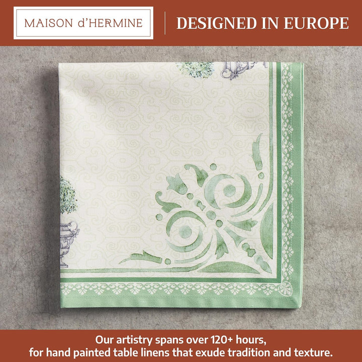 Maison d'Hermine Stoffservietten, 4er-Set, 100% Baumwolle, wiederverwendbar, quadratisch, waschbar,