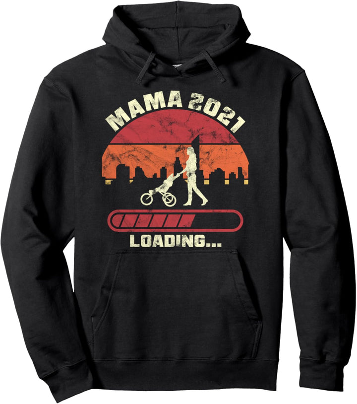 Mama 2021 Loading für Werdende Mamas Geschenk Muttertag Pullover Hoodie