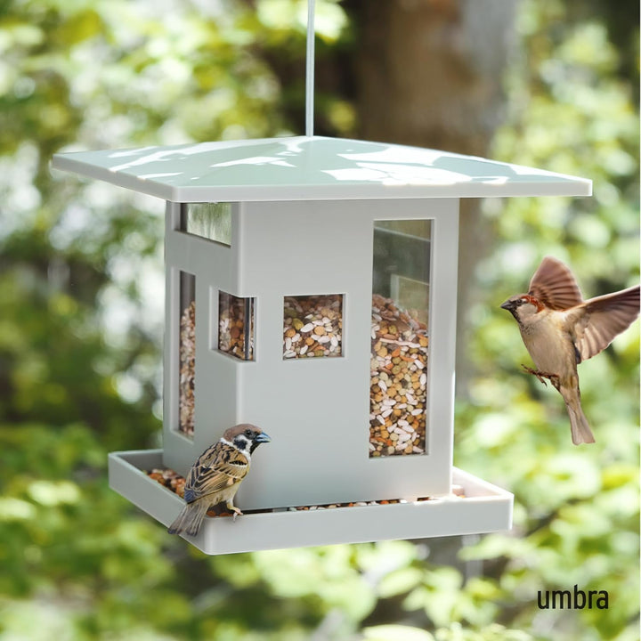 Umbra Bird Cafe Vogelhaus, Moderner Vogelfutterspender zum Aufhängen, Vogelfutterhaus mit architekto