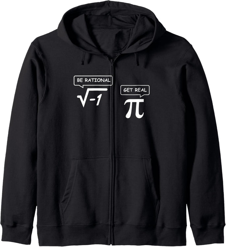 Get Real Be Rational Lustige Mathematik-Witze Kapuzenjacke