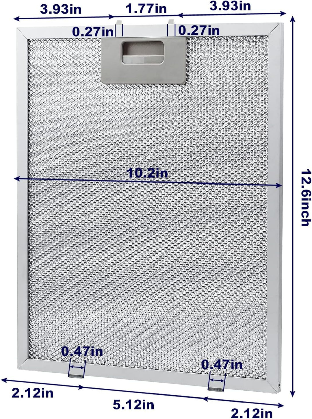 Antoble Aluminium-Fettfilter Austauschfilter Dunstabzugshauben für Küchenabzugshauben 320 x 260mm(2