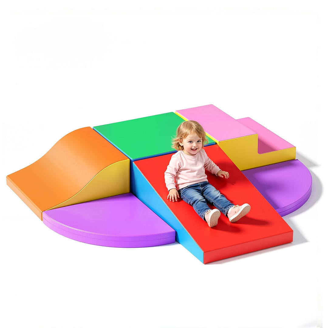 6er Schaumstoffbausteine Kinder | EPE Softbausteine | Motorikspielzeug Krabbellandschaft | Kletterba