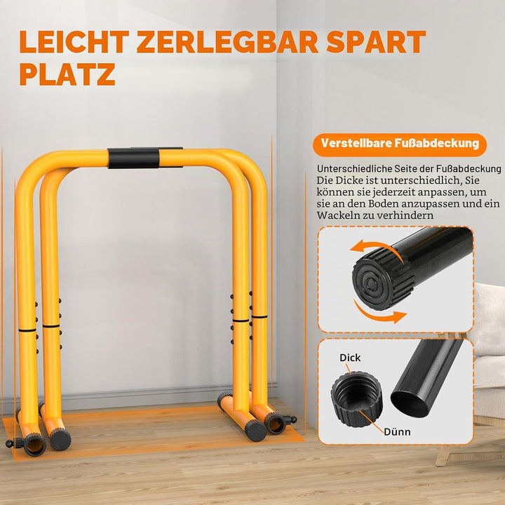 RELIFE REBUILD YOUR LIFE Dip Station Dip Bar Barren Parallettes Push Up Dip-Ständer Einstellbar Eins