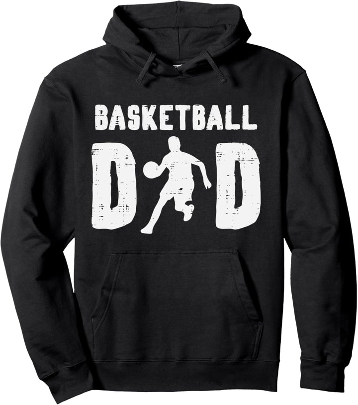 Basketball Dad Cool Sport Coach Player Baller Daddy Papa Men Pullover Hoodie