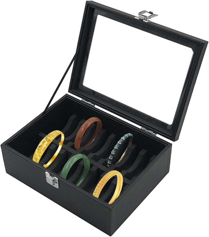 Armband-Aufbewahrungsbox, Armreif-Organizer-Box | PU-Leder-Vitrine, 10/20 -Fächer, Armreif-Aufbewahr