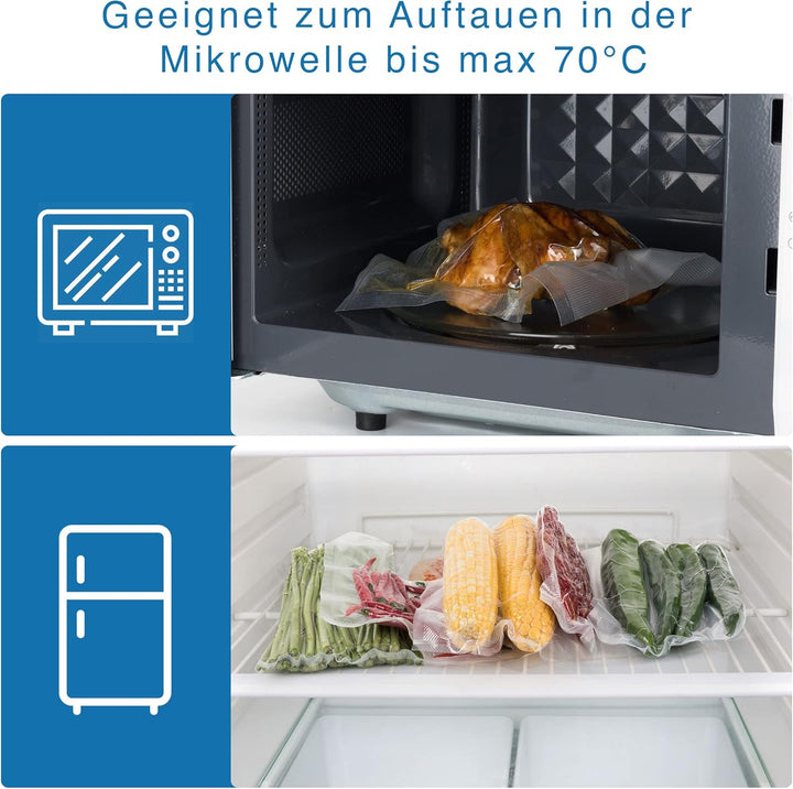 Ultratec 331400000756 Vakuumierrollen im Set, 4 Rollen in 2 Grössen, Plastic, Transparent, Vakuum ro